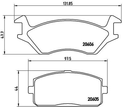 Brake Pad Set, disc brake BREMBO P 83 004