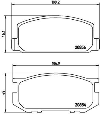 Brake Pad Set, disc brake BREMBO P 83 005