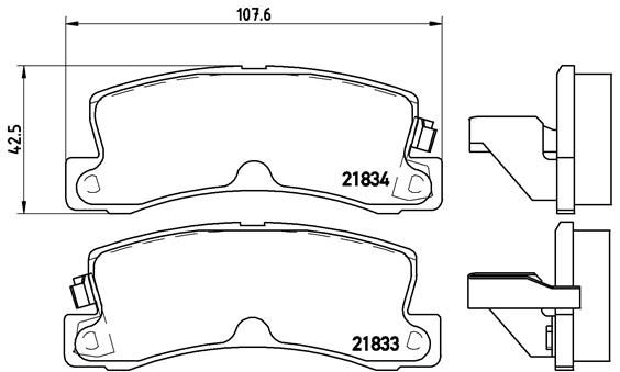 BREMBO P 83 015 Brake Pad Set, disc brake
