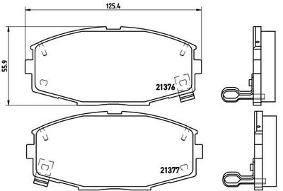 Brake Pad Set, disc brake BREMBO P 83 020