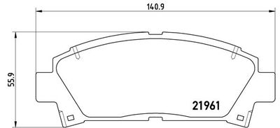 Brake Pad Set, disc brake BREMBO P 83 028