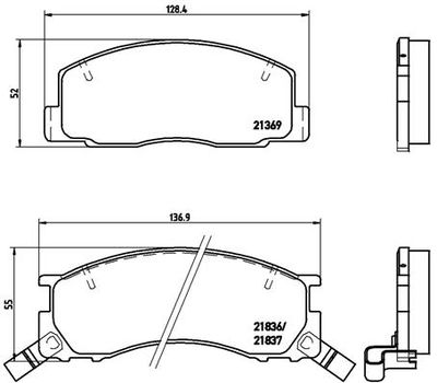 Brake Pad Set, disc brake BREMBO P 83 029