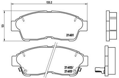 Brake Pad Set, disc brake BREMBO P 83 034