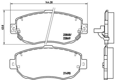 Brake Pad Set, disc brake BREMBO P 83 037
