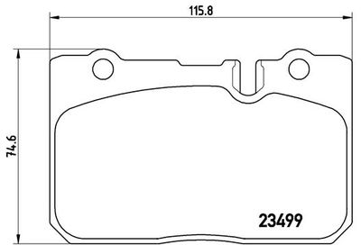 Brake Pad Set, disc brake BREMBO P 83 039