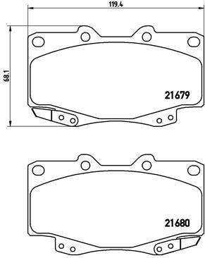 BREMBO P 83 069 Brake Pad Set, disc brake
