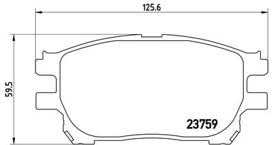 Brake Pad Set, disc brake BREMBO P 83 070