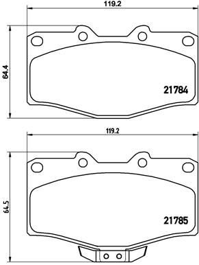 Brake Pad Set, disc brake BREMBO P 83 095