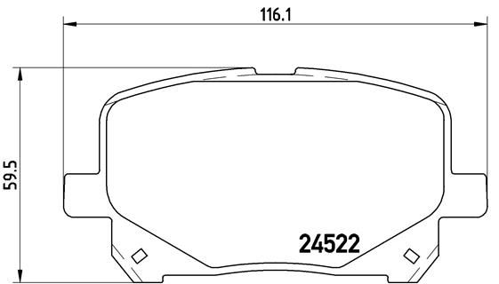 BREMBO P 83 100 Brake Pad Set, disc brake
