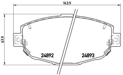 Brake Pad Set, disc brake BREMBO P 83 104