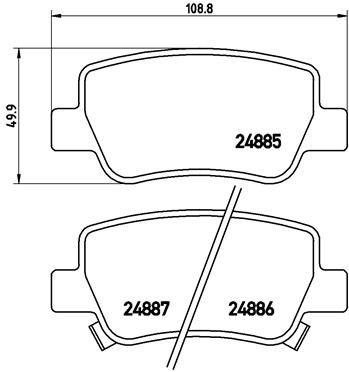 Brake Pad Set, disc brake BREMBO P 83 112