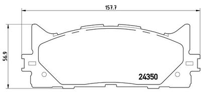 Brake Pad Set, disc brake BREMBO P 83 117X