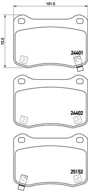 BREMBO P 83 134 Brake Pad Set, disc brake