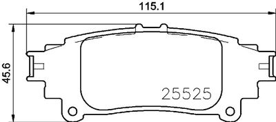 Brake Pad Set, disc brake BREMBO P 83 153