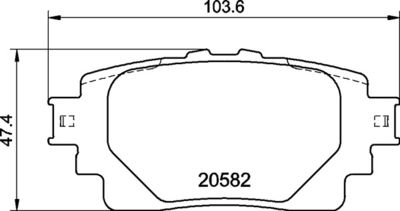 Brake Pad Set, disc brake BREMBO P 83 174