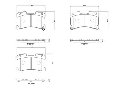 Brake Pad Set, disc brake BREMBO P 83 184