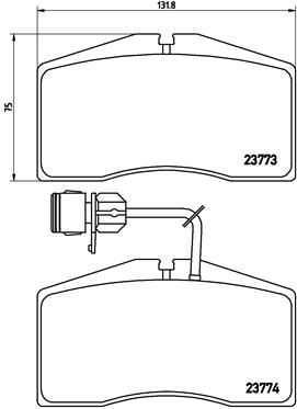 Brake Pad Set, disc brake BREMBO P 85 053