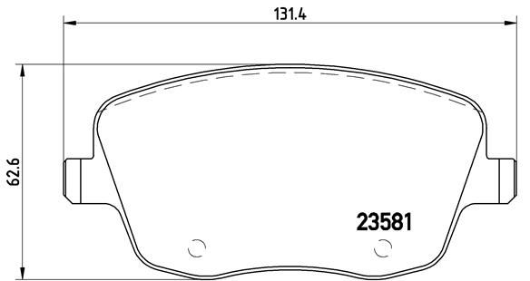 BREMBO P 85 057X Brake Pad Set, disc brake