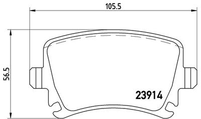 Brake Pad Set, disc brake BREMBO P 85 073