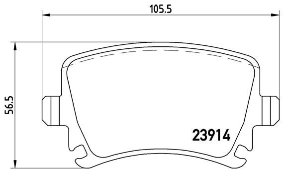 BREMBO P 85 073X Brake Pad Set, disc brake