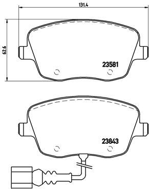 BREMBO P 85 077 Brake Pad Set, disc brake