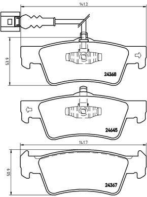 BREMBO P 85 091 Brake Pad Set, disc brake