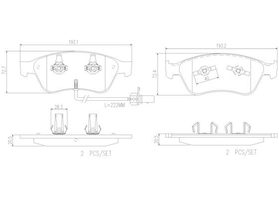 BREMBO P 85 102 Brake Pad Set, disc brake