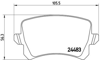 Brake Pad Set, disc brake BREMBO P 85 108
