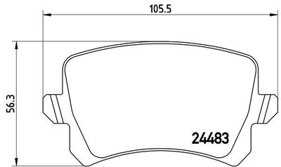 Brake Pad Set, disc brake BREMBO P 85 109
