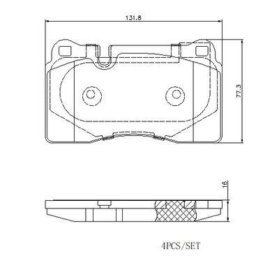 Brake Pad Set, disc brake BREMBO P 85 116E