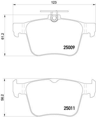 BREMBO P 85 124X Brake Pad Set, disc brake