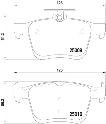 Brake Pad Set, disc brake BREMBO P 85 125E