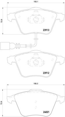 BREMBO P 85 129 Brake Pad Set, disc brake