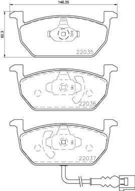 BREMBO P 85 137X Brake Pad Set, disc brake