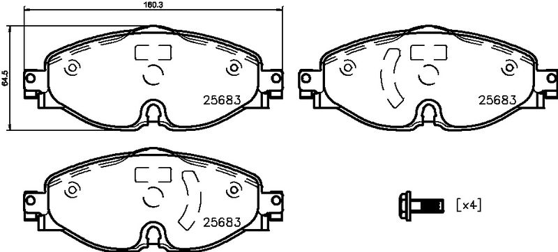 BREMBO P 85 147E Brake Pad Set, disc brake