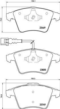 BREMBO P 85 149 Brake Pad Set, disc brake