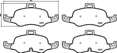 Brake Pad Set, disc brake BREMBO P 85 160X