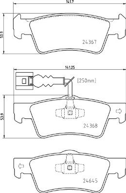 BREMBO P 85 163 Brake Pad Set, disc brake