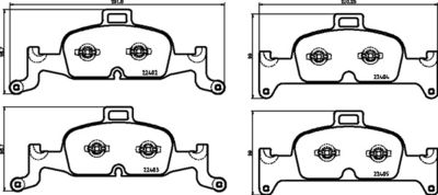 Brake Pad Set, disc brake BREMBO P 85 164X