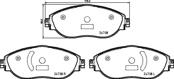 BREMBO P 85 166 Brake Pad Set, disc brake