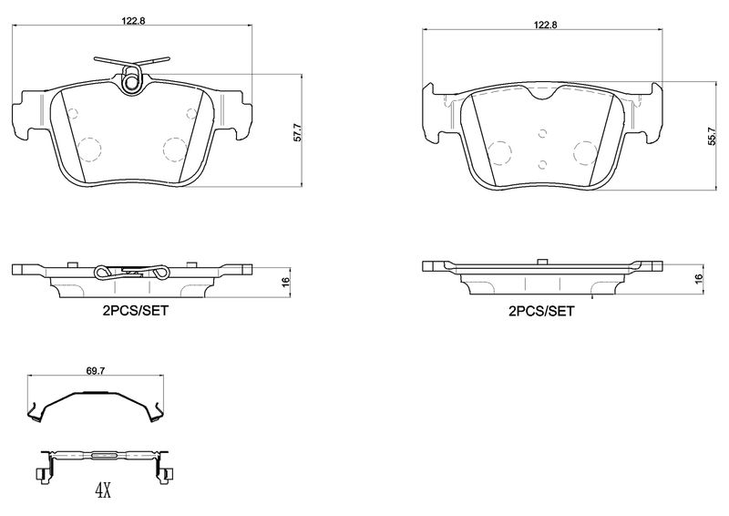 BREMBO P 85 184 Brake Pad Set, disc brake
