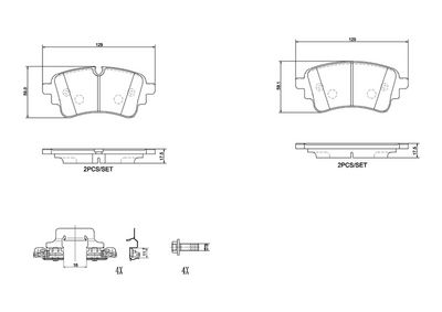Brake Pad Set, disc brake BREMBO P 85 186
