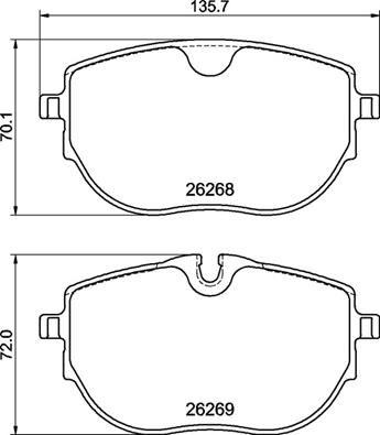BREMBO P 85 187 Brake Pad Set, disc brake