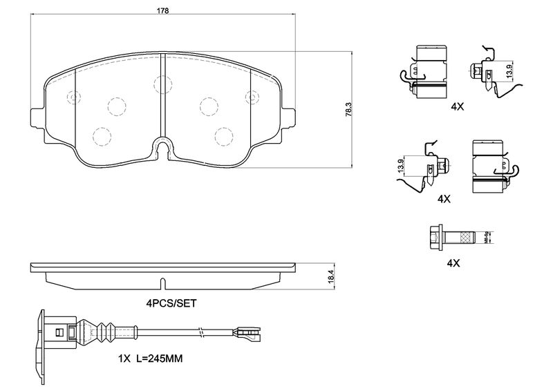 BREMBO P 85 193 Brake Pad Set, disc brake