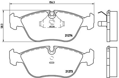Brake Pad Set, disc brake BREMBO P 86 013