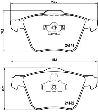Brake Pad Set, disc brake BREMBO P 86 018