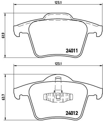 BREMBO P 86 019 Brake Pad Set, disc brake