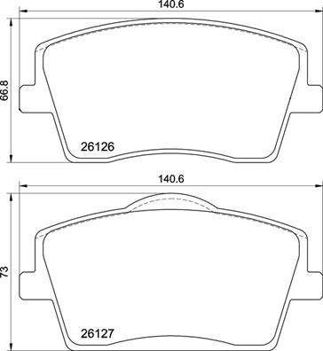 Brake Pad Set, disc brake BREMBO P 86 031