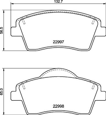 Brake Pad Set, disc brake BREMBO P 86 033