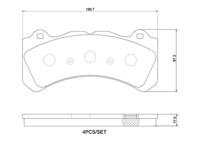 Brake Pad Set, disc brake BREMBO P 86 034